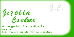 gizella csekme business card